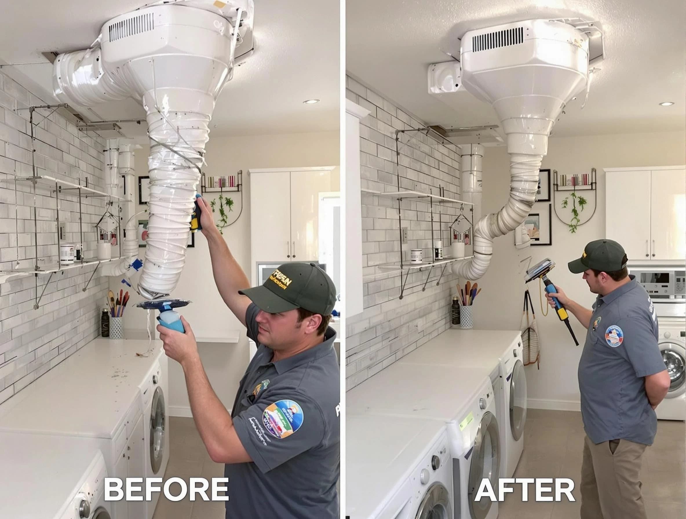 Professional dryer exhaust vent cleaning by Columbiana Dryer Vent Cleaning in Columbiana