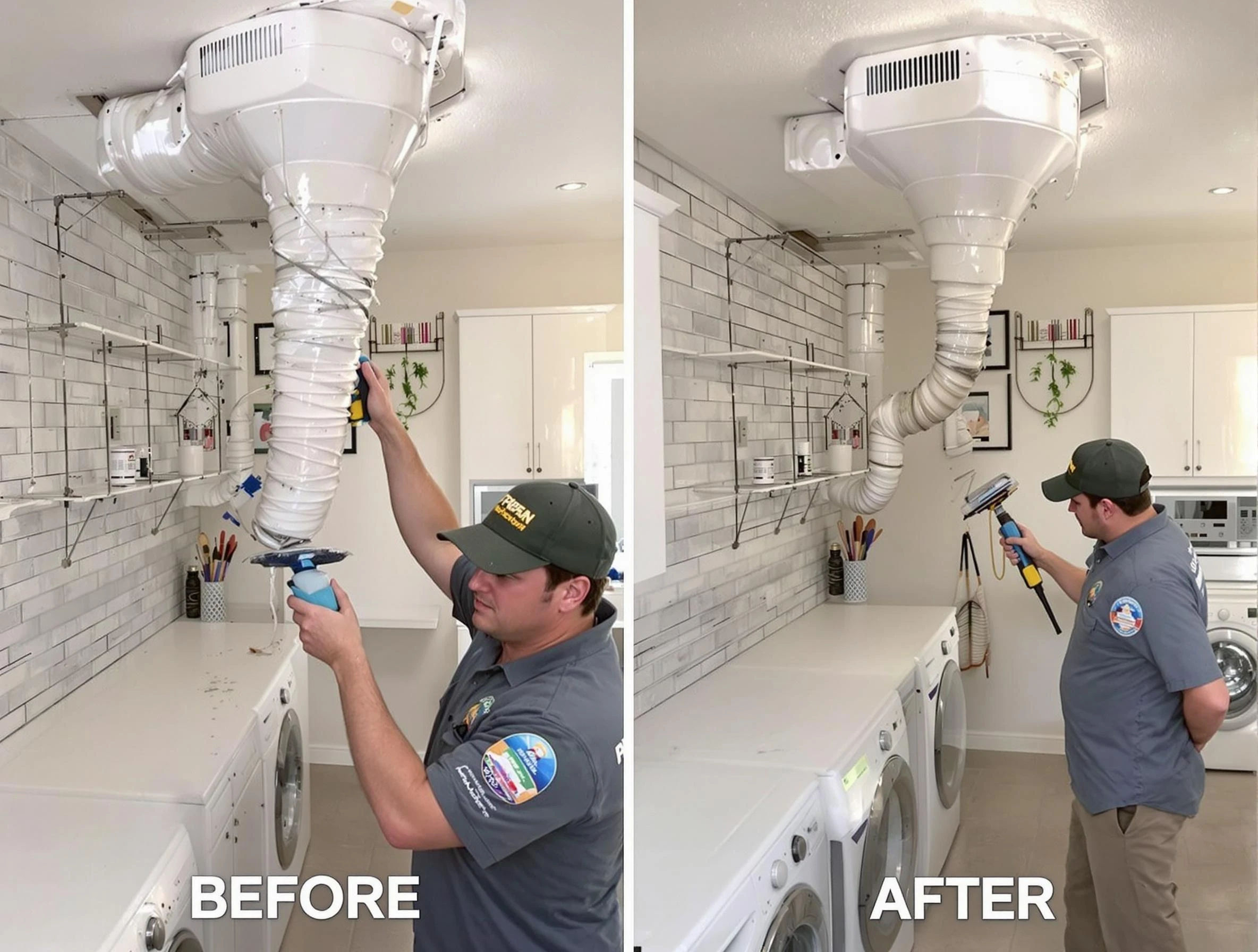 Professional dryer exhaust vent cleaning by Columbiana Dryer Vent Cleaning in Columbiana