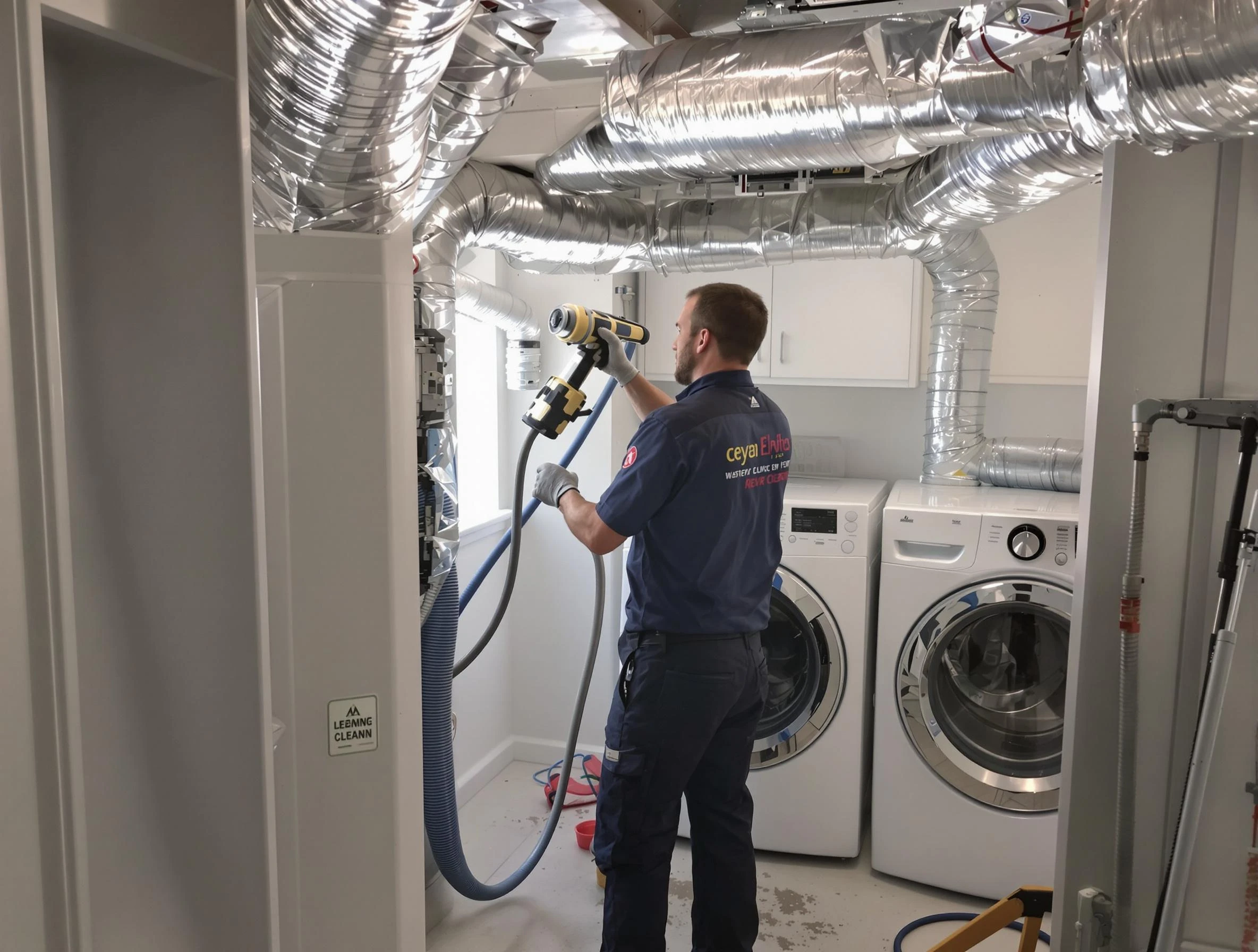 Columbiana Dryer Vent Cleaning specialist using advanced equipment for thorough duct cleaning in Columbiana