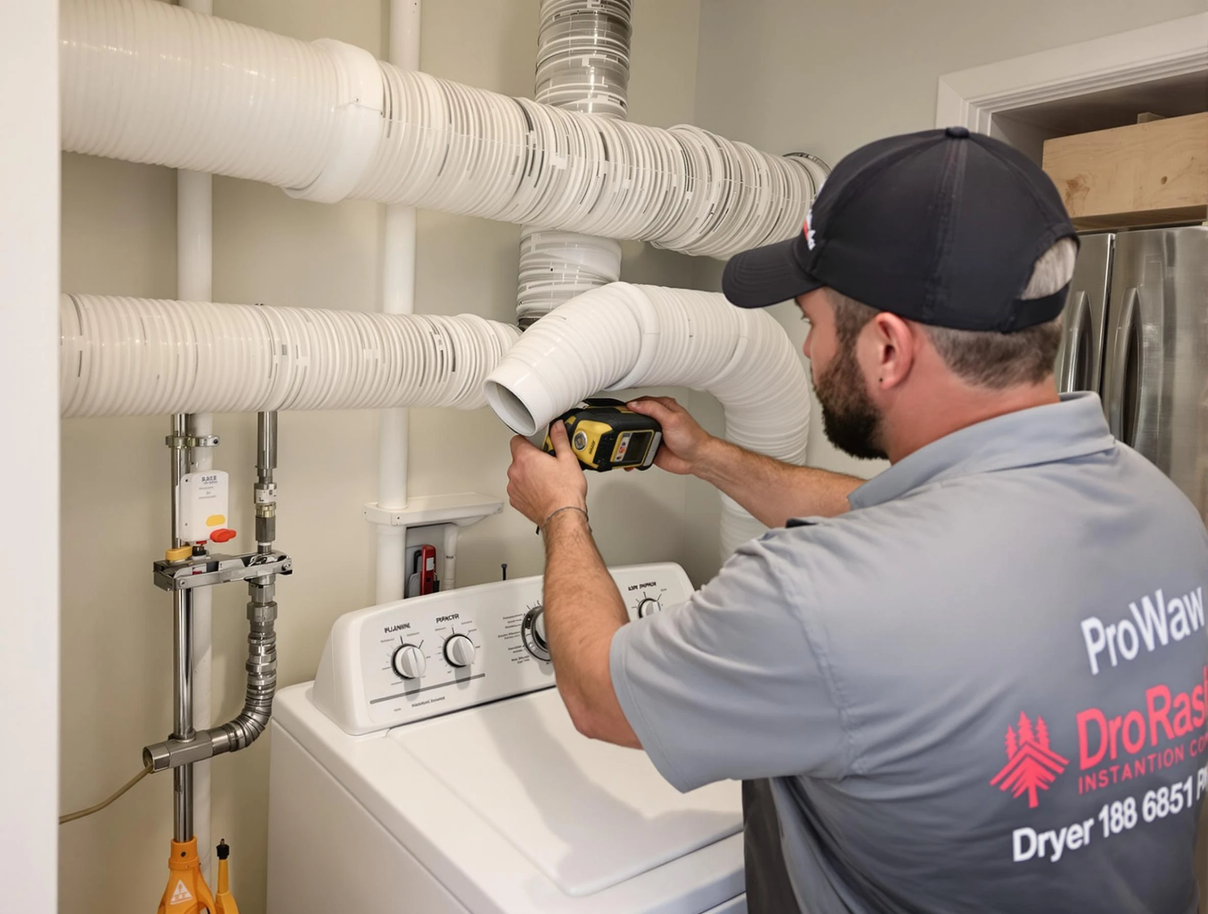 Professional dryer vent hose installation by Columbiana Dryer Vent Cleaning in Columbiana