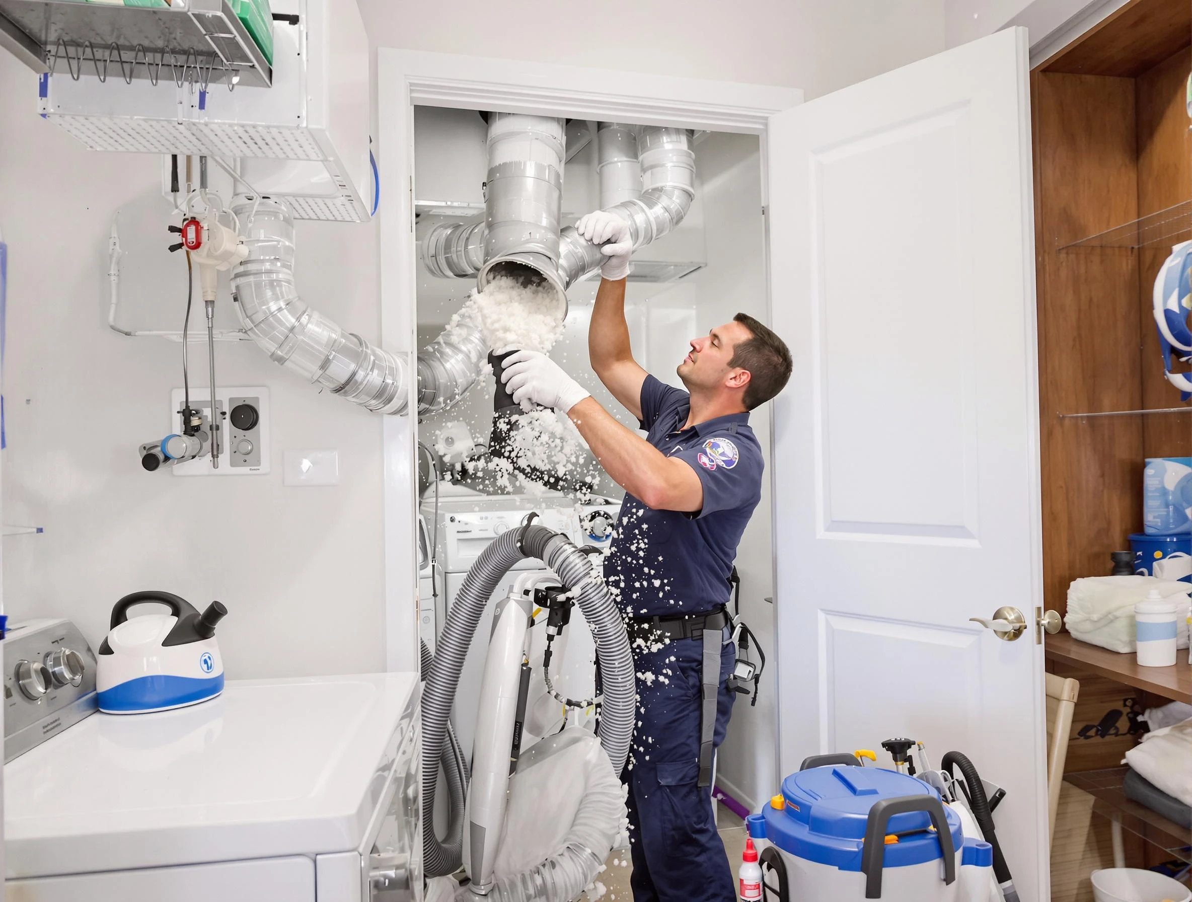 Columbiana Dryer Vent Cleaning technician delivering thorough residential dryer vent cleaning service in Columbiana